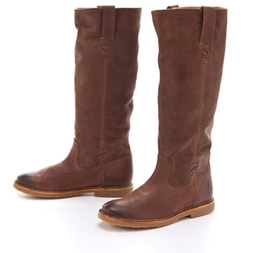 Frye Black Celia X Stitch Boots
